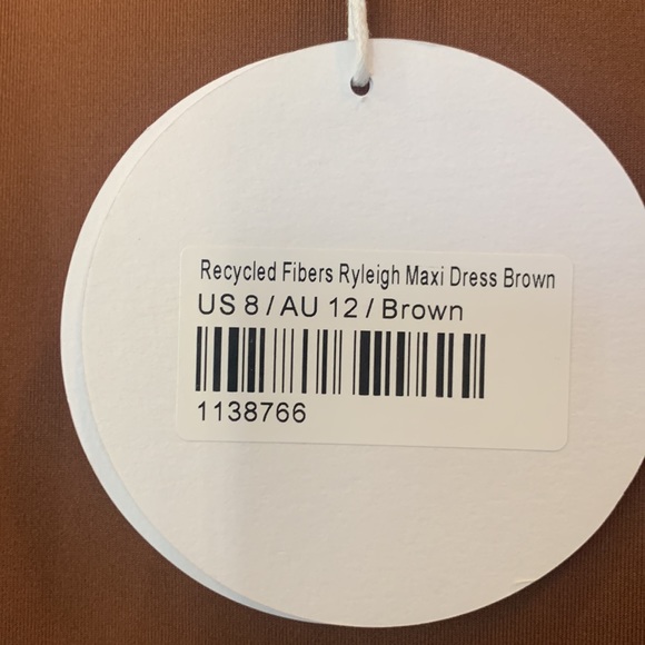 🎉HOST PICK 🎉 Princess Polly RYLEIGH MAXI DRESS BROWN size 8 NWT - Picture 9 of 10